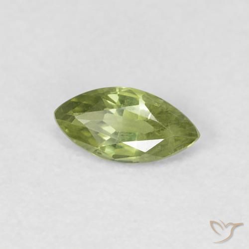 Saphir Vert moyen naturelle Marquise, 0.35 ct, VS
