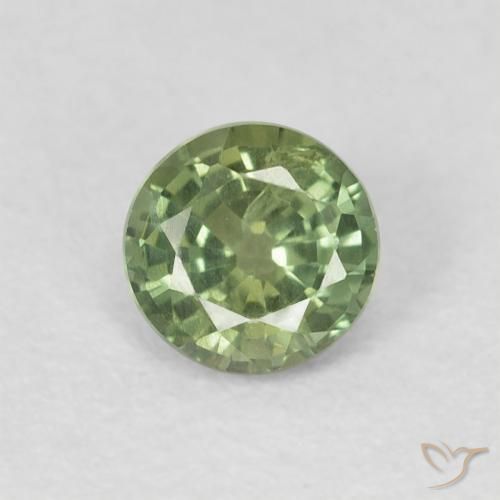 0.54ct Naturel Vert chaud Saphir, Tour, VS