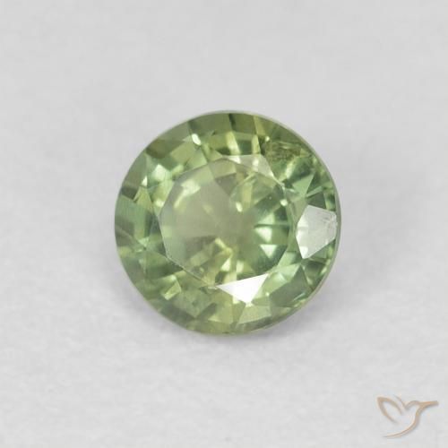 Saphir Vert chaud naturelle Tour, 0.54 ct, VS