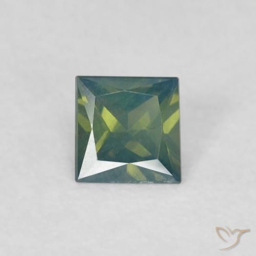0.32ct Naturel Vert foncé Saphir, Carré, VS