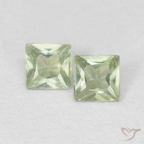 0.34ctw Naturel Vert lime léger Saphir, Carré, VS