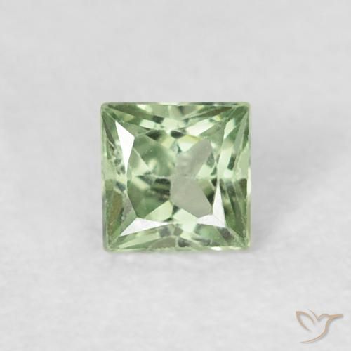 0.18ct Naturel Vert clair Saphir, Carré, VS
