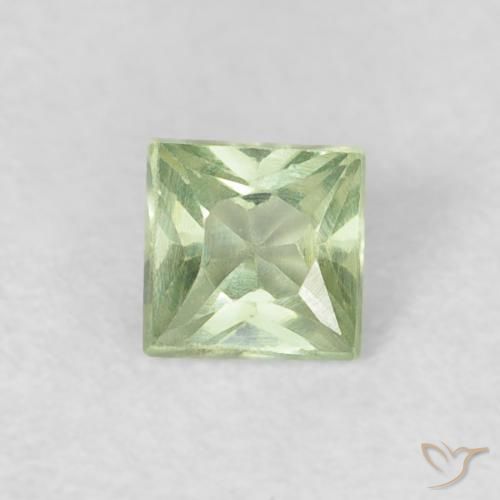 0.21ct Naturel Vert poire pâle Saphir, Carré, VS