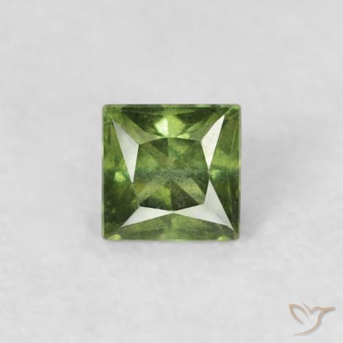 0.24ct Naturel Vert moyen Saphir, Carré, VS