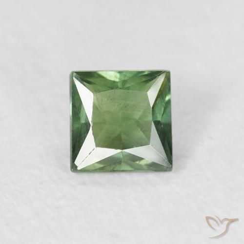 0.33ct Naturel Vert moyen Saphir, Carré, VS
