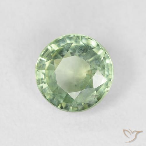 Saphir Vert sauge léger naturelle Tour, 0.75 ct, VS