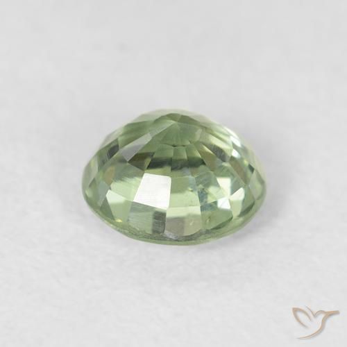 Saphir Vert sauge léger naturelle Tour, 0.75 ct, VS