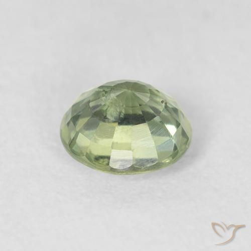 Saphir Vert très clair naturelle Tour, 0.80 ct, VS