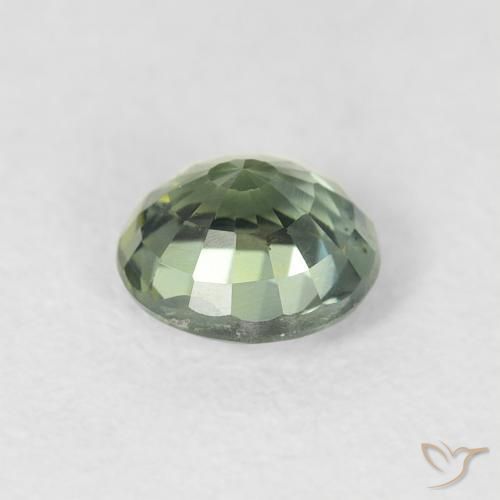 Saphir Vert terreux naturelle Tour, 0.79 ct, VS