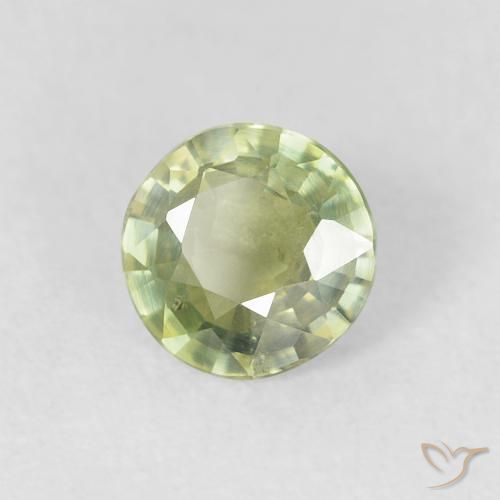Saphir Olive verte naturelle Tour, 0.63 ct, VS