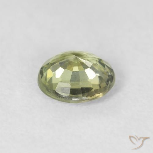 Saphir Olive verte naturelle Tour, 0.63 ct, VS