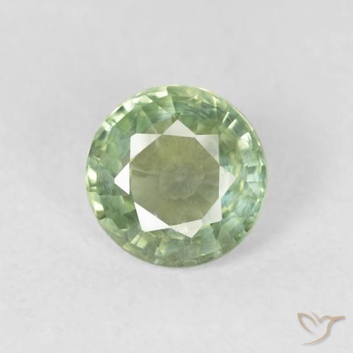 0.73ct Naturel Vert très clair Saphir, Tour, VS, Photo A