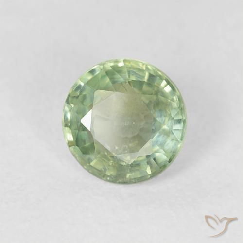 Saphir Vert très clair naturelle Tour, 0.73 ct, VS