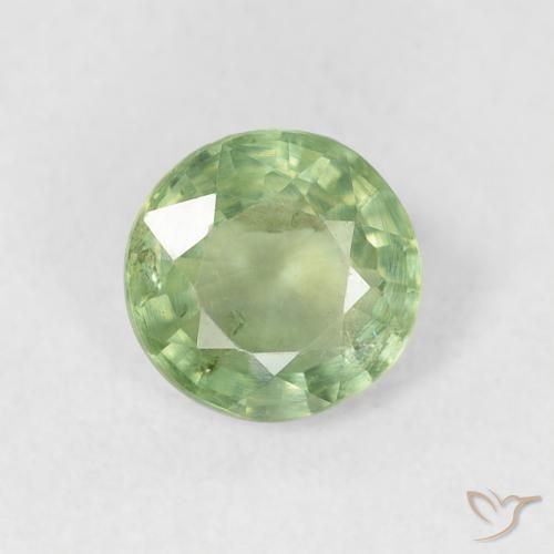 0.80ct Naturel Vert chaud Saphir, Tour, VS
