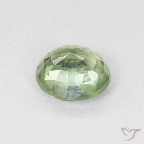 Saphir Vert chaud naturelle Tour, 0.80 ct, VS