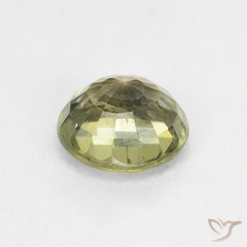 Saphir Vert jaunâtre naturelle Tour, 0.86 ct, VS