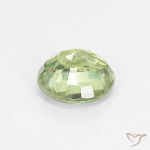 Saphir Vert jaunâtre naturelle Tour, 0.82 ct, VS