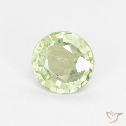 Saphir Vert clair naturelle Tour, 0.61 ct, VS