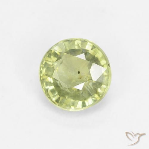 Saphir Vert citron naturelle Tour, 0.71 ct, VS