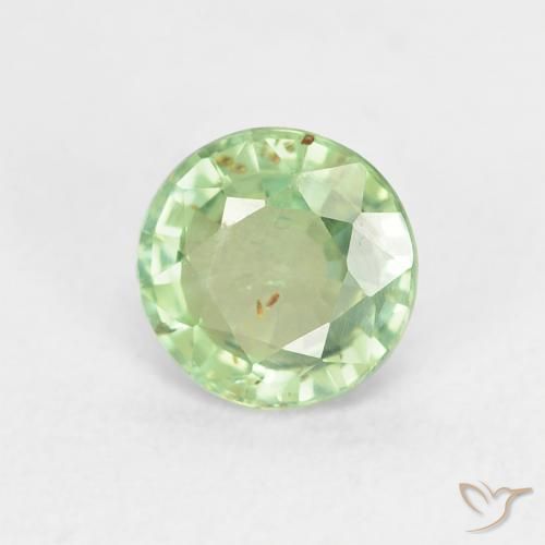 Saphir Vert jaunâtre léger naturelle Tour, 0.81 ct, VS