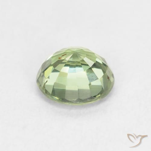 Saphir Vert jaunâtre léger naturelle Tour, 0.81 ct, VS
