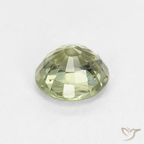 Saphir Vert pâle naturelle Tour, 0.83 ct, VS