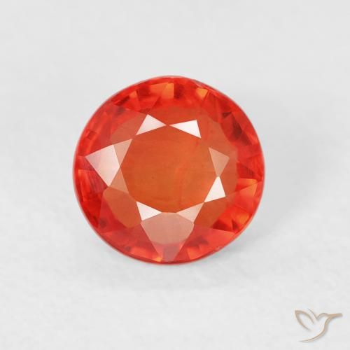 0.73ct Naturel Orange rougeâtre Saphir, Tour, VS