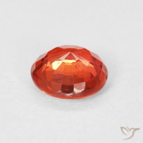 Saphir Orange rougeâtre naturelle Tour, 0.73 ct, VS