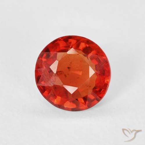 0.62ct Naturel Orange rouge intense Saphir, Tour, VS