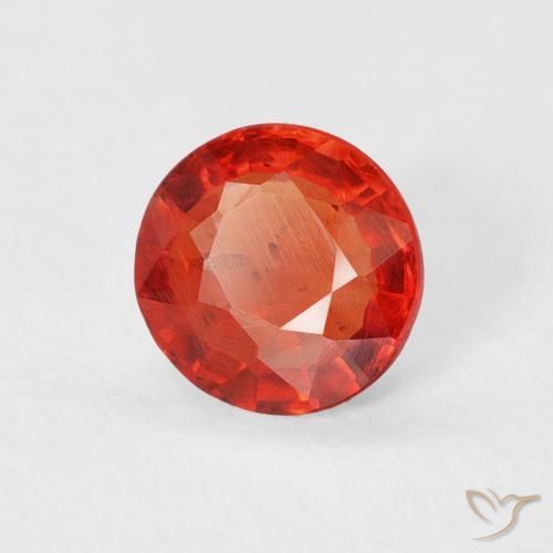 Saphir Orange rouge intense naturelle Tour, 0.62 ct, VS