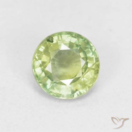 0.85ct Naturel Vert vif et léger Saphir, Tour, VS