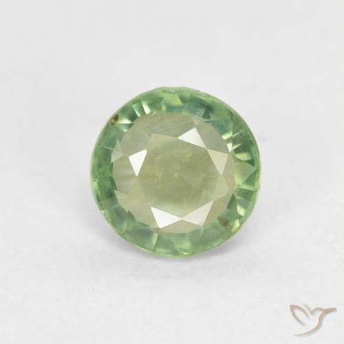 0.68ct Naturel Vert sauge léger Saphir, Tour, VVS-VS
