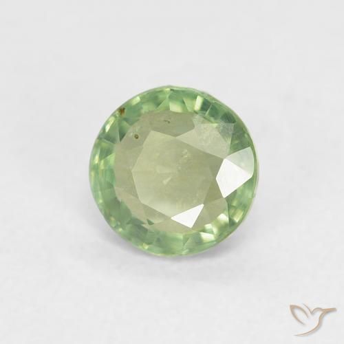 Saphir Vert sauge léger naturelle Tour, 0.68 ct, VVS-VS