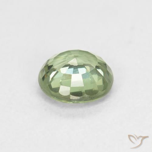 Saphir Vert sauge léger naturelle Tour, 0.68 ct, VVS-VS