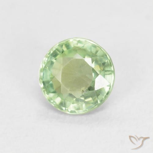 Saphir Vert clair naturelle Tour, 0.61 ct, VS