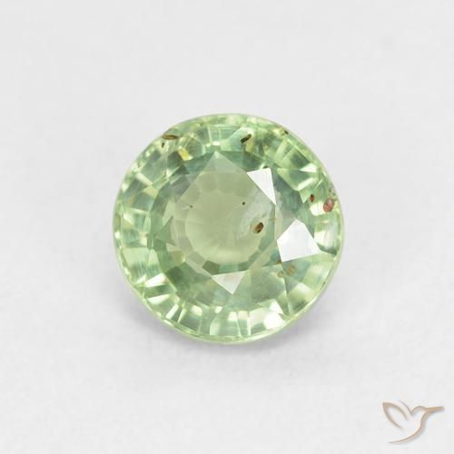 Saphir Vert jaune léger naturelle Tour, 0.98 ct, VS
