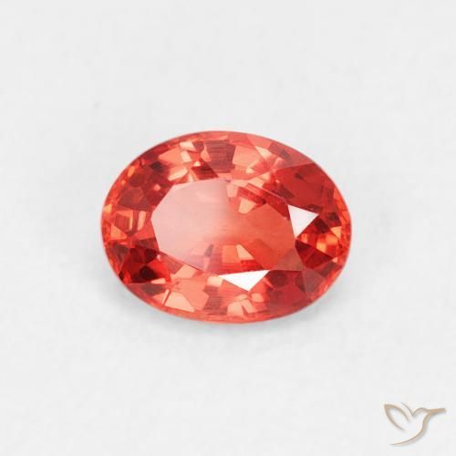 Saphir Rouge cramoisi vif naturelle ovale, 0.46 ct, VVS-VS