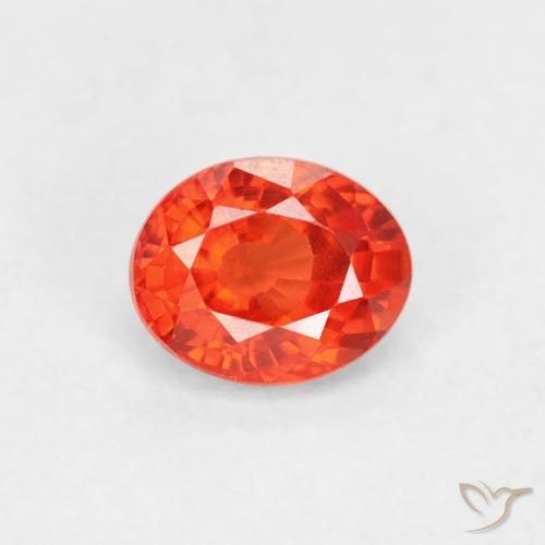 0.47ct Naturel Rouge moyen Saphir, ovale, VVS
