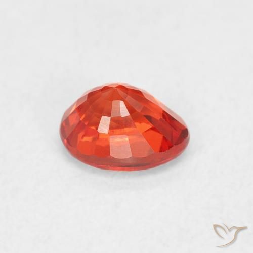 Saphir Rouge moyen naturelle ovale, 0.47 ct, VVS