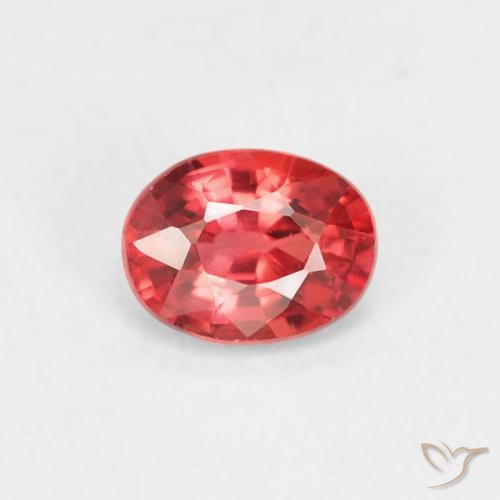 0.41ct Naturel Rouge moyen Saphir, ovale, VVS