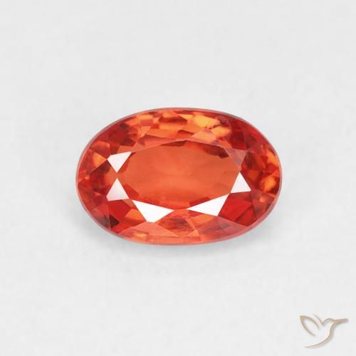 0.76ct Naturel Orange rougeâtre Saphir, ovale, VVS-VS