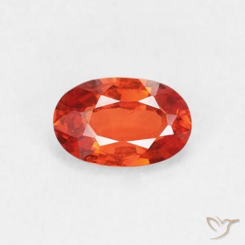 0.56ct Naturel Orange rougeâtre Saphir, ovale, VVS-VS