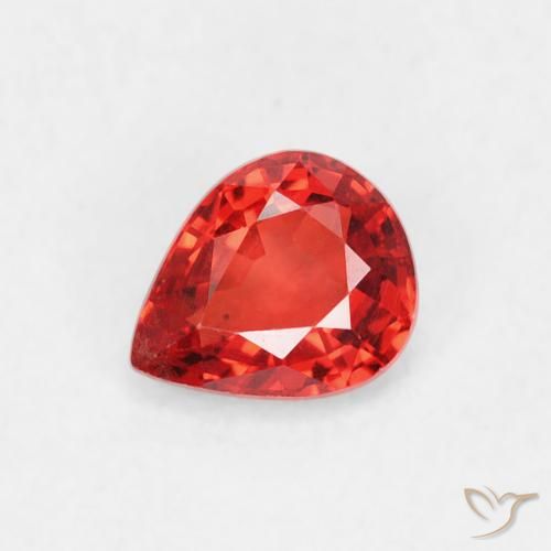 0.44ct Naturel Rouge vif Saphir, En forme de poire, VVS-VS