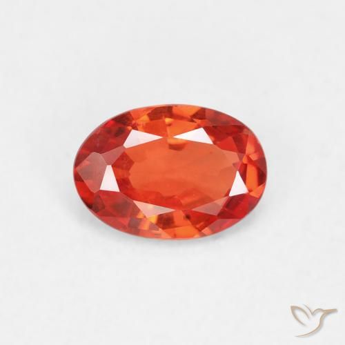 0.46ct Naturel Orange rougeâtre Saphir, ovale, VVS-VS