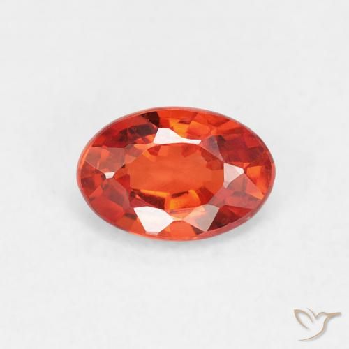 0.53ct Naturel Orange rougeâtre Saphir, ovale, VVS-VS