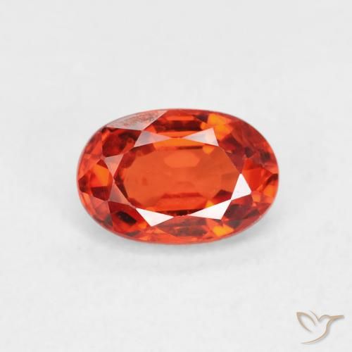 0.76ct Naturel Orange rougeâtre Saphir, ovale, VVS-VS