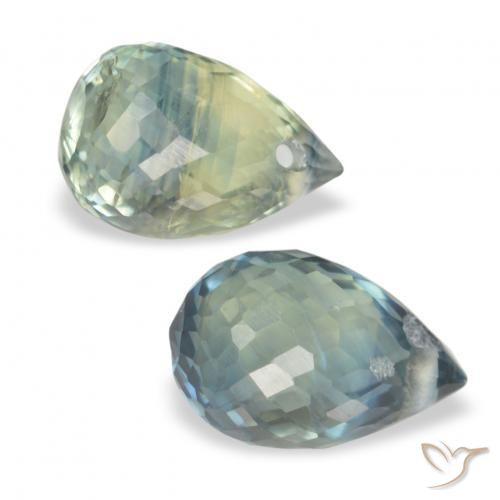 Shop natural 1.74ct Vert grisâtre Saphir gems, Briolette, from Tanzanie at GemSelect. In stock, global shipping!