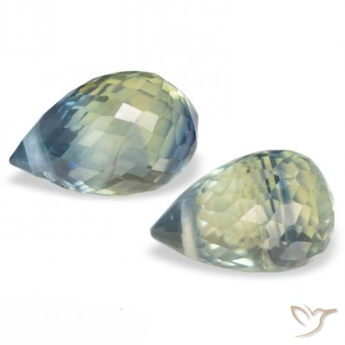 Shop natural 1.74ct Vert grisâtre Saphir gems, Briolette, from Tanzanie at GemSelect. In stock, global shipping!