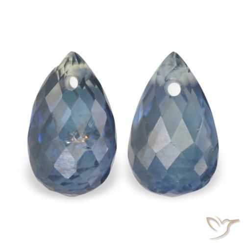 1.08ctw Naturel Bleu marine Saphir, Briolette, VS-SI