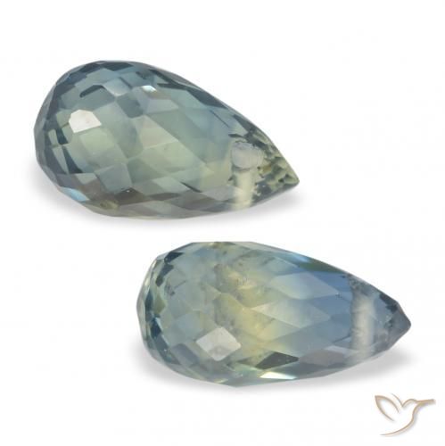 Shop natural 1.39ct Vert forêt pâle Saphir gems, Briolette, from Tanzanie at GemSelect. In stock, global shipping!